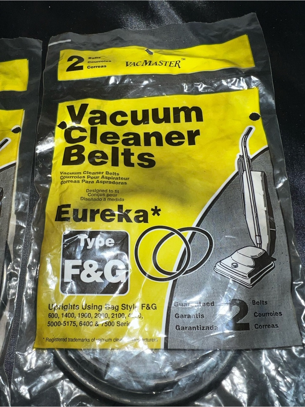 NWT VacMaster 1 Pack of 2 Replacement Vacuum Cleaner Belts For Eureka Type F&G